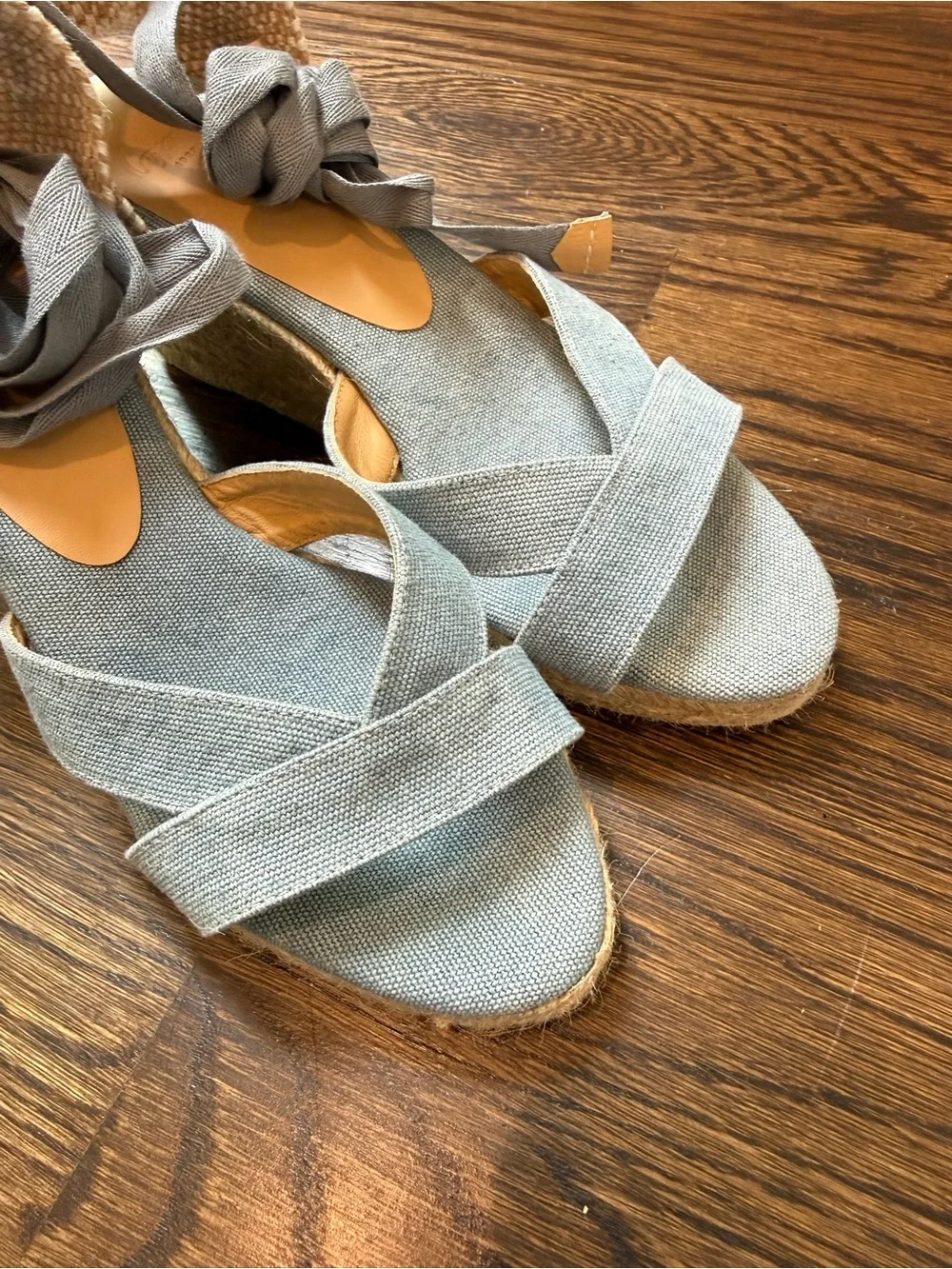 NWOT Castaner Espadrille Denim Wedge Sandal - size 8 - Picture 10 of 12
